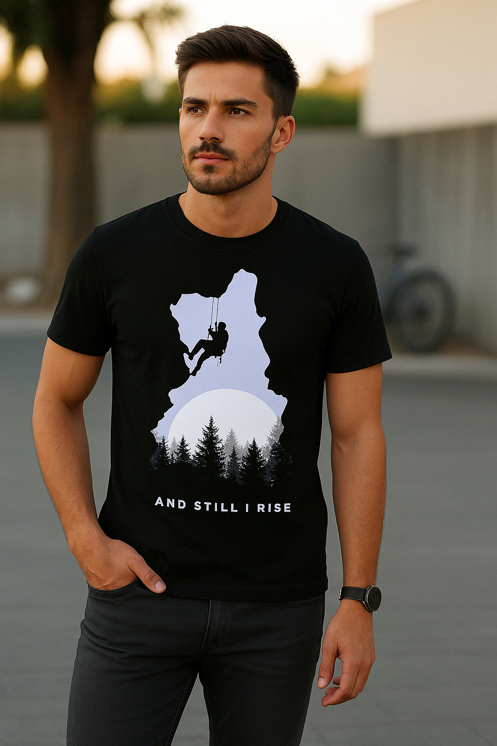 And Still I Rise" Inspirational Climber Graphic T-Shirt