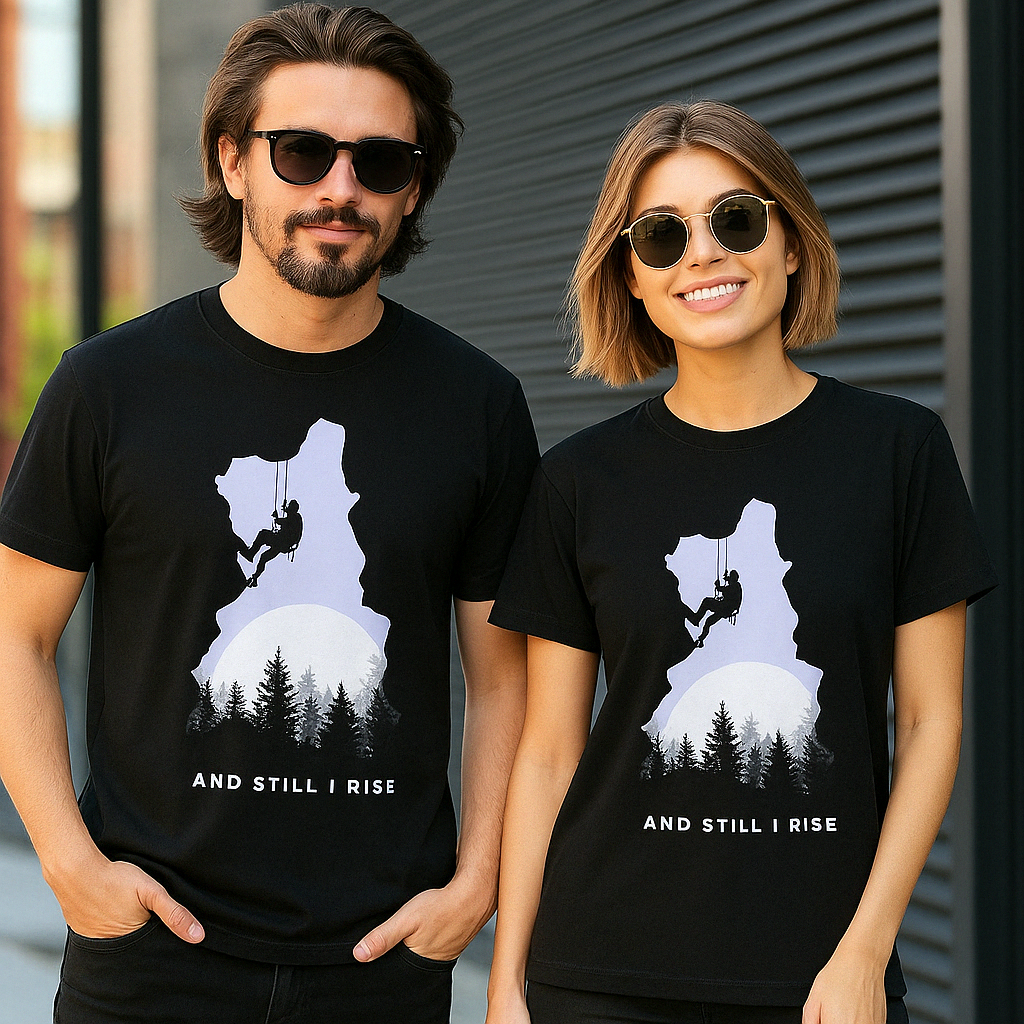 And Still I Rise" Inspirational Climber Graphic T-Shirt