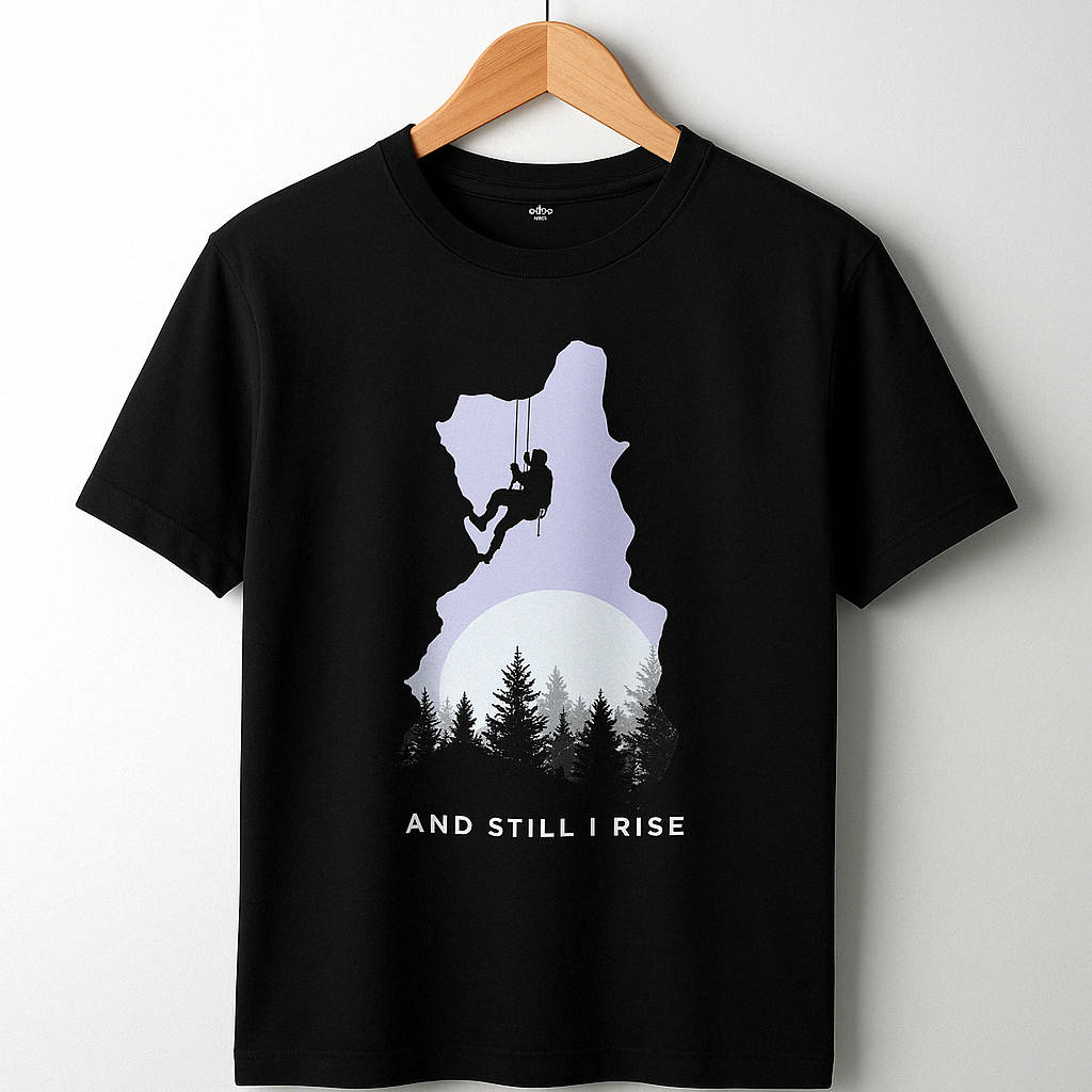 And Still I Rise" Inspirational Climber Graphic T-Shirt