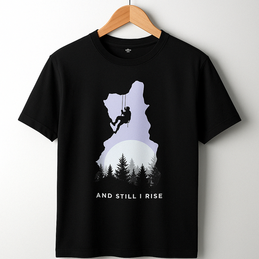 And Still I Rise" Inspirational Climber Graphic T-Shirt